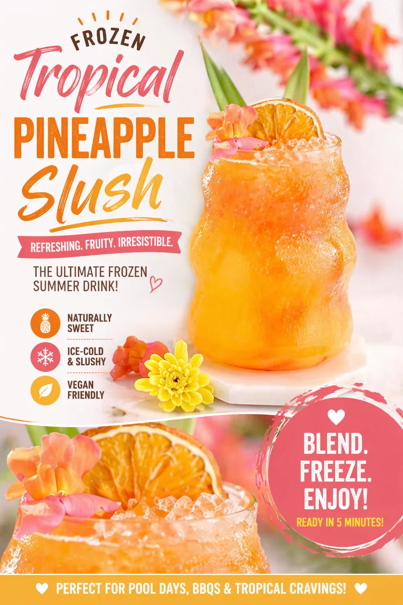 Sparkling Mango Pineapple Summer Mocktail