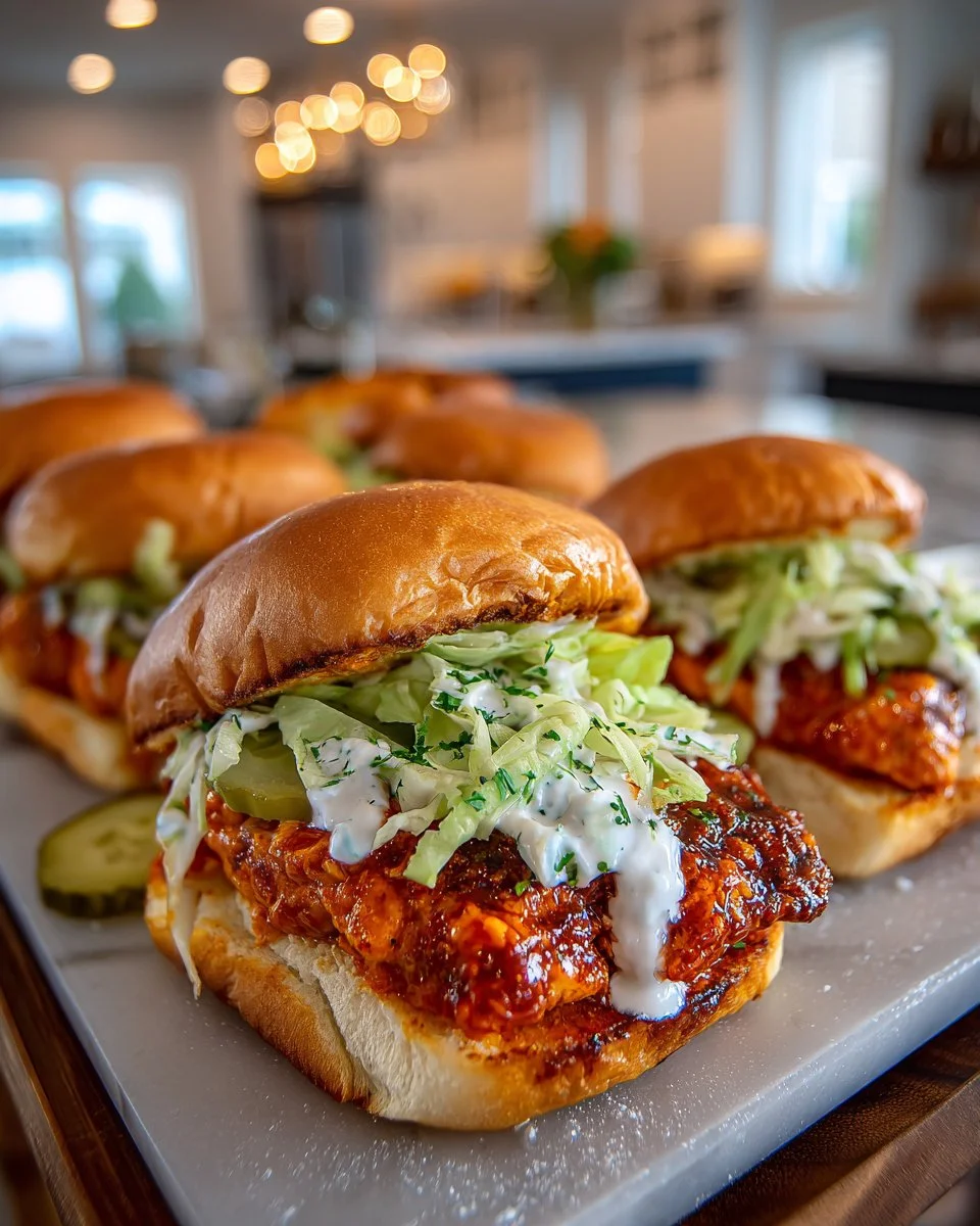 Spicy Buffalo Chicken Sliders