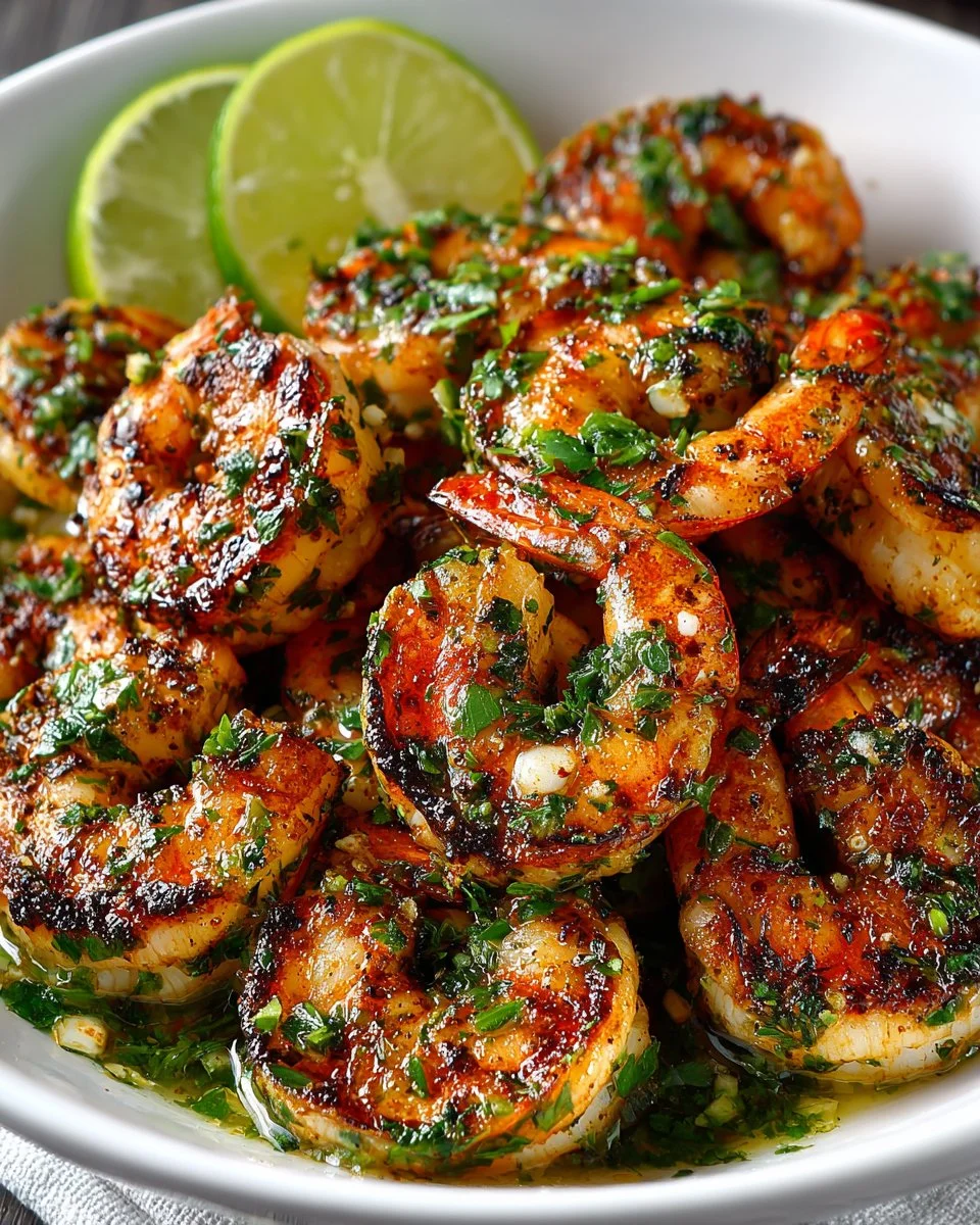 Spicy Cilantro Lime Grilled Shrimp