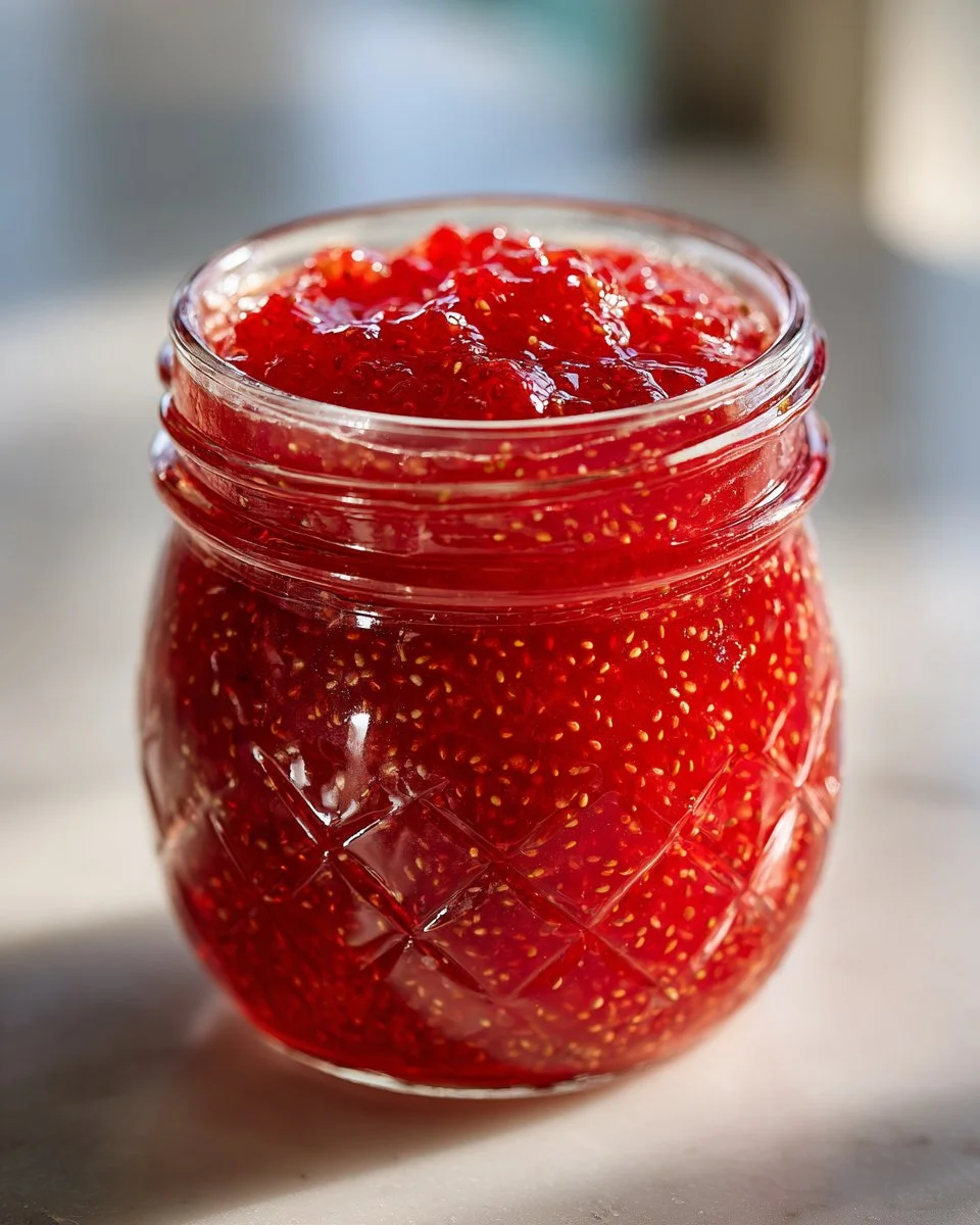 Strawberry Rhubarb Chia Seed Jam