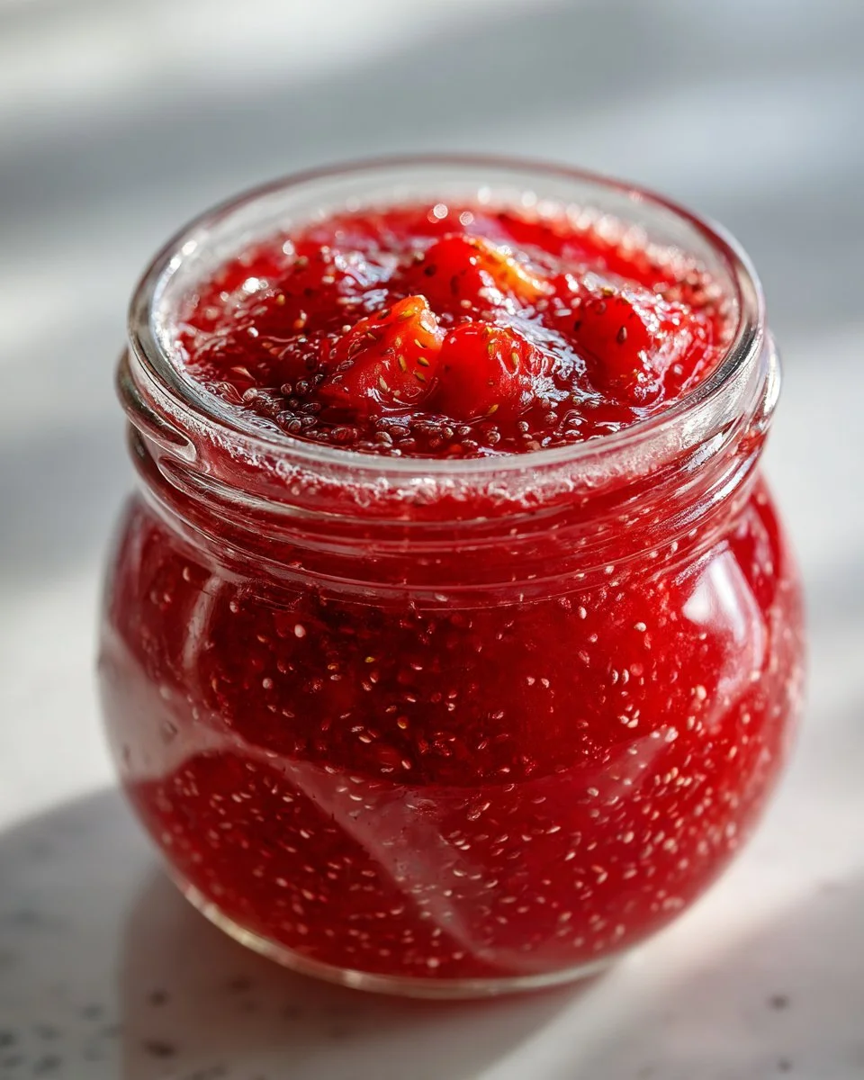 Strawberry Rhubarb Chia Seed Jam