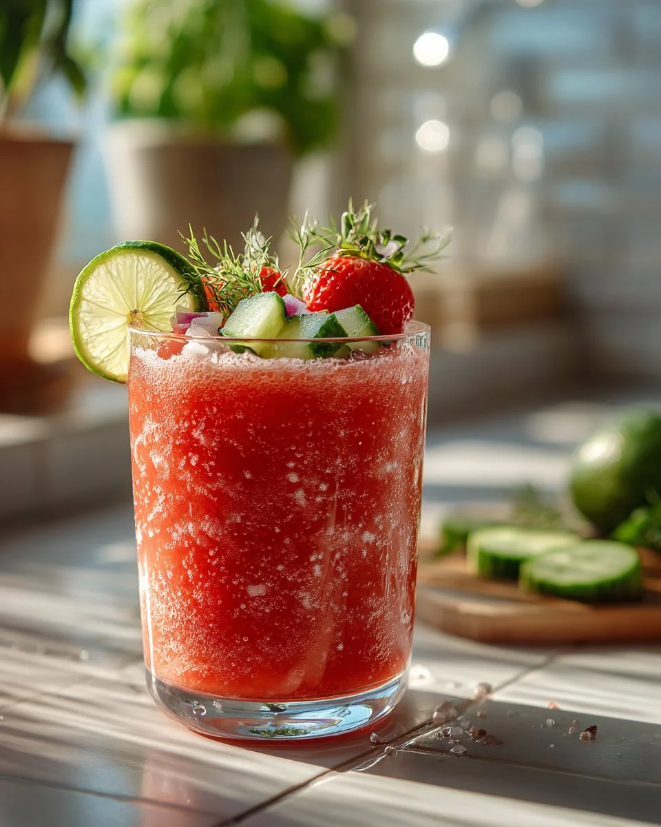 Watermelon and Cucumber Gazpacho