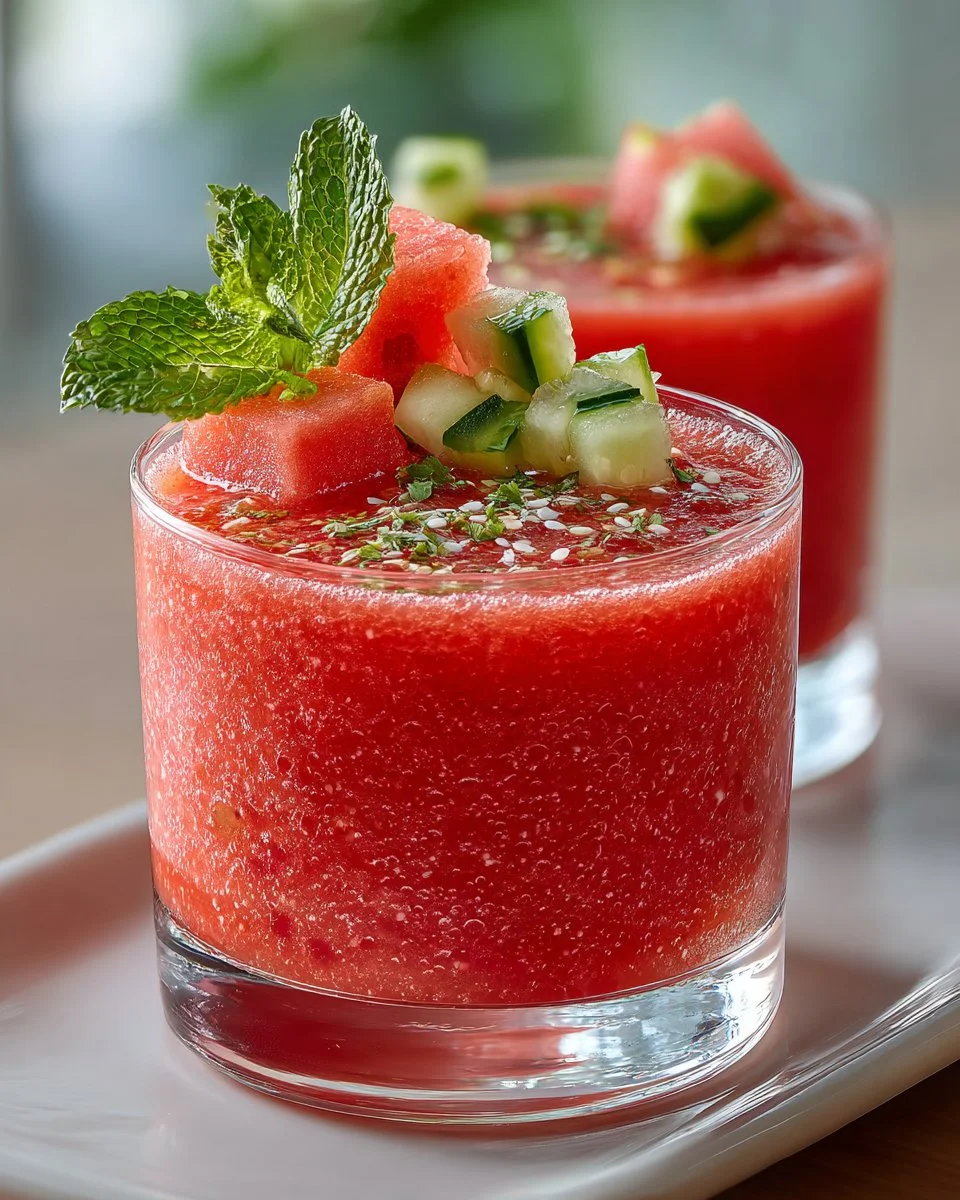 Watermelon and Cucumber Gazpacho