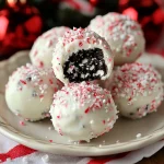 No Bake Peppermint Oreo Snowballs