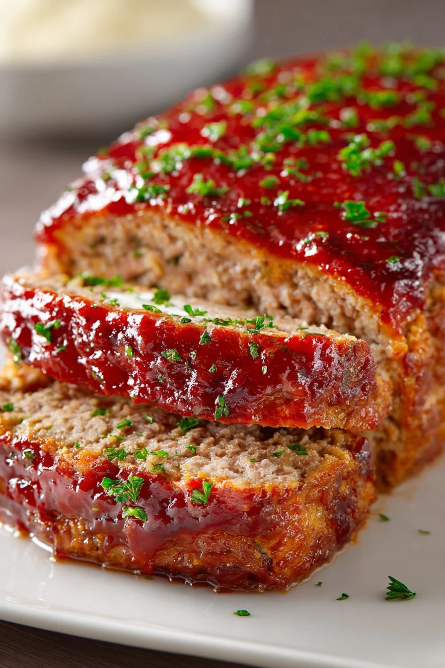 Classic Homemade Meatloaf with Tomato Glaze