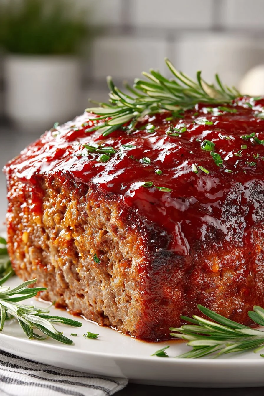 Classic Homemade Meatloaf with Tomato Glaze