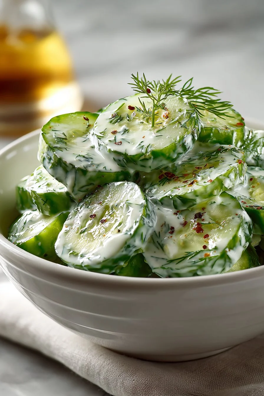 Creamy Dill Cucumber Salad