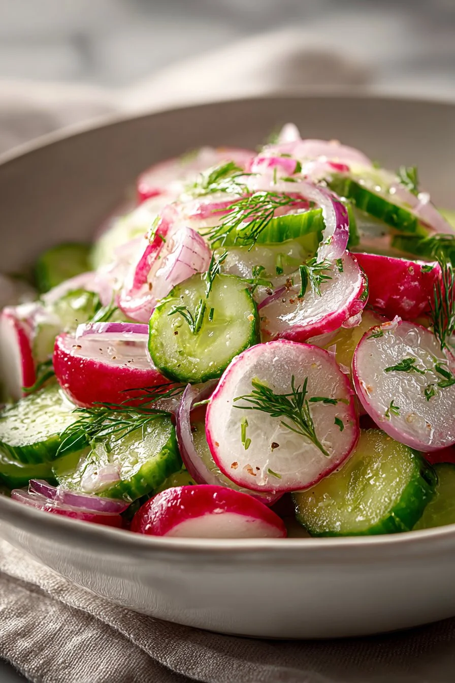 Crisp Summer Cucumber Radish Salad