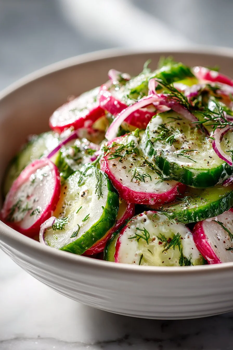 Crisp Summer Cucumber Radish Salad