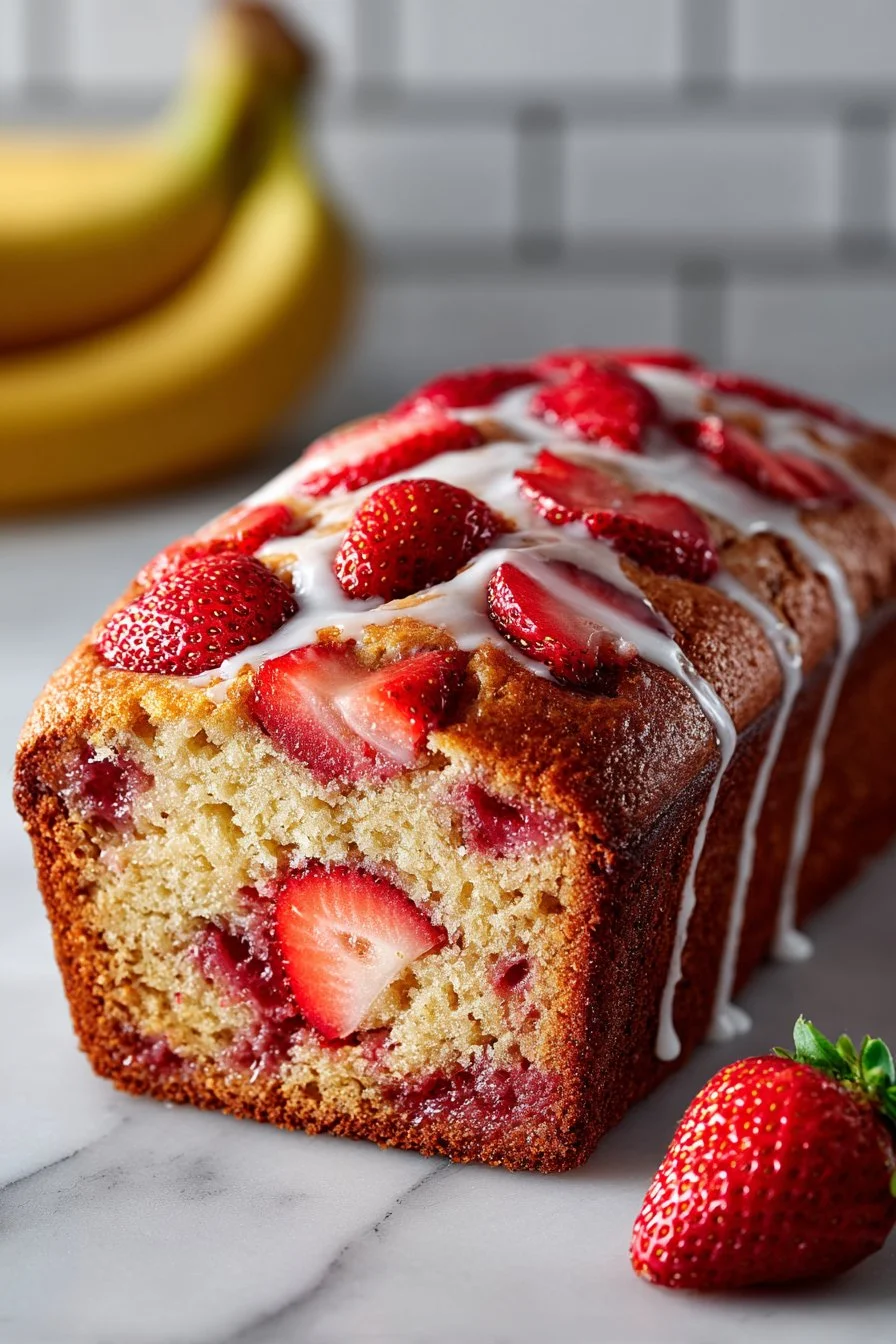 Easy Homemade Strawberry Banana Quick Bread