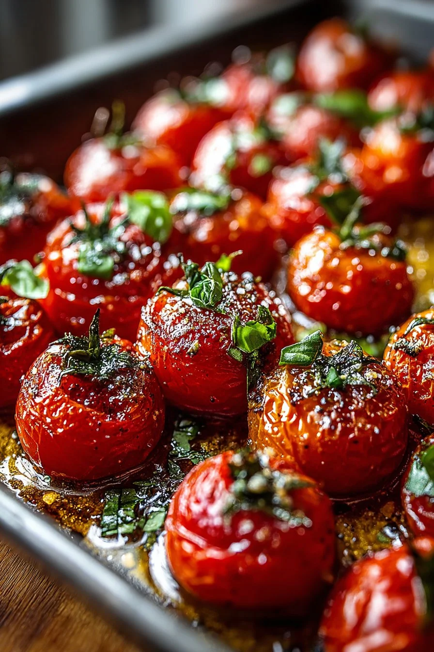 Easy Oven Roasted Garlic Cherry Tomatoes
