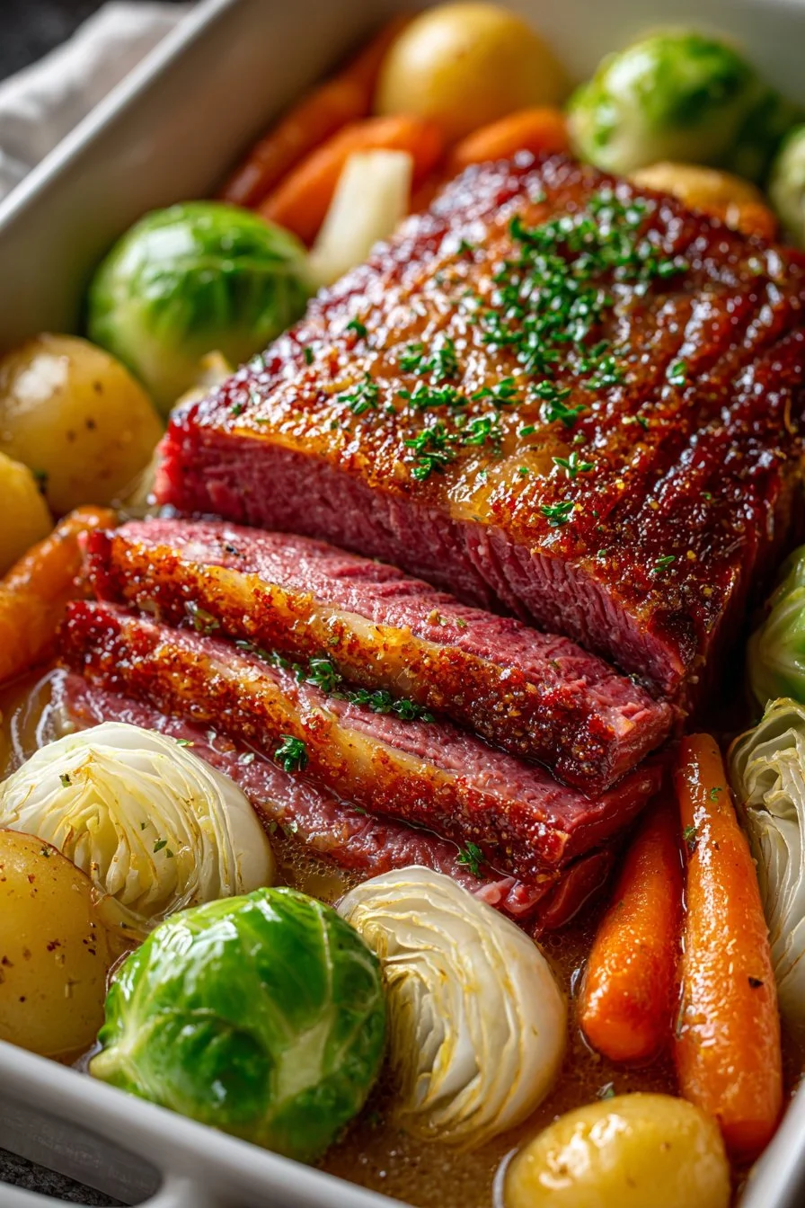 Easy Slow Cooker Corned Beef and Cabbage