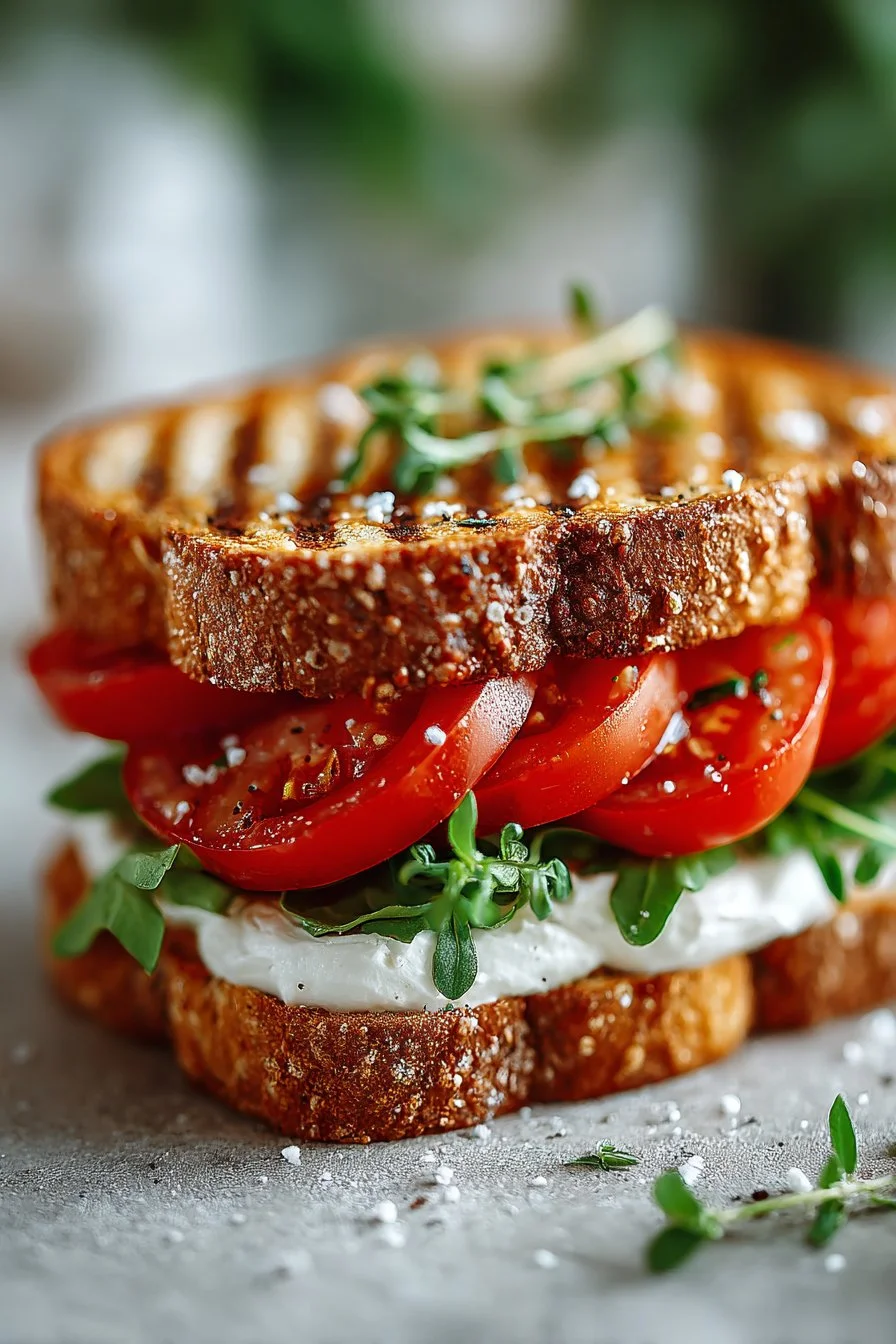 Easy Summer Tomato Sandwich with Mayo