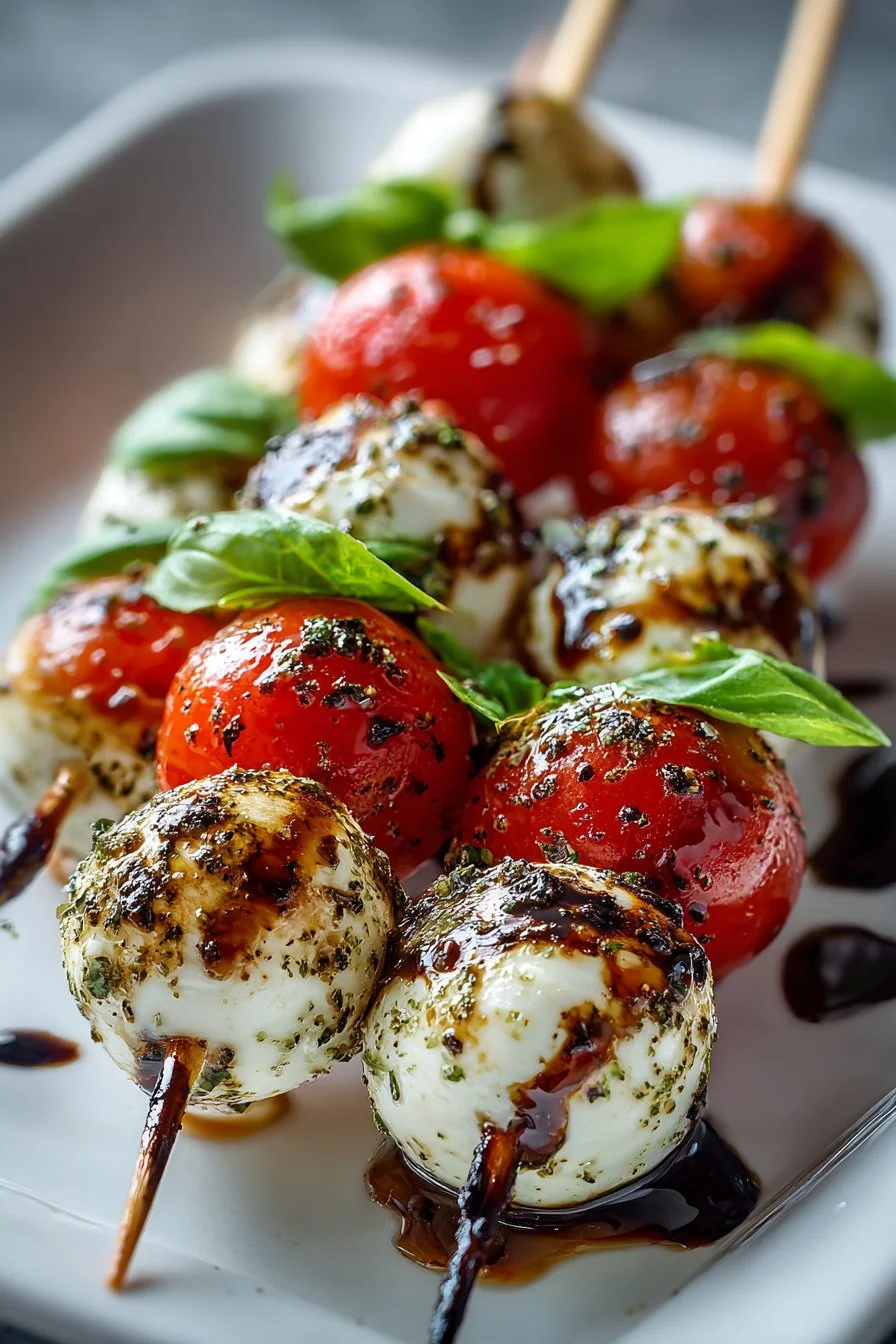Fresh Summer Caprese Salad Skewers