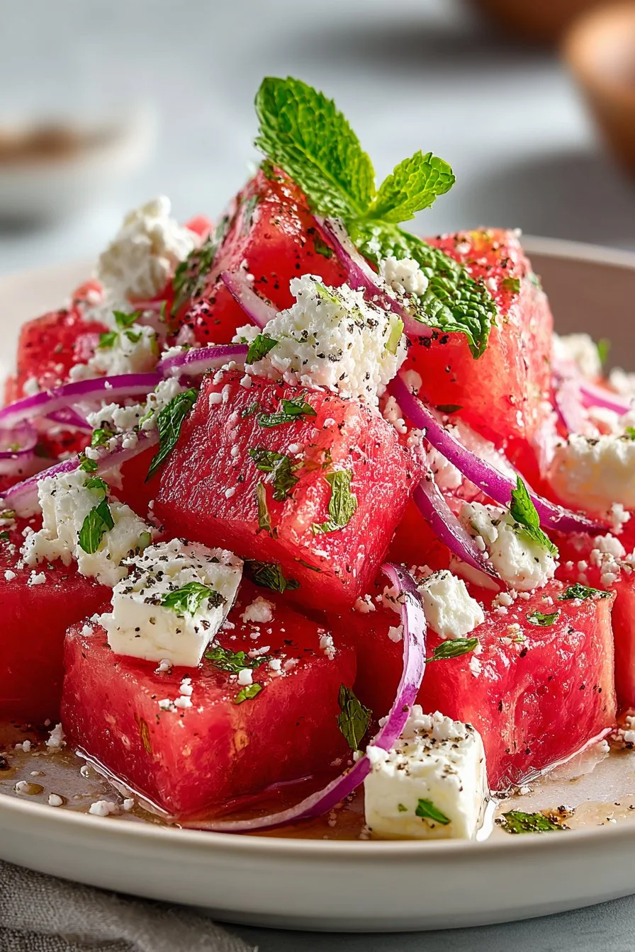 Fresh Summer Watermelon Feta Salad