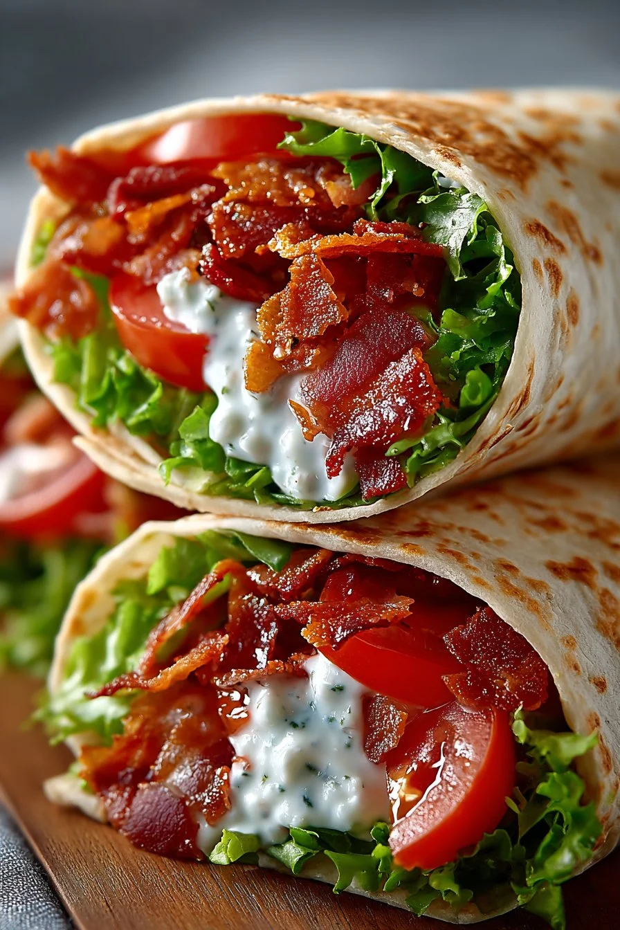 Healthy BLT Wraps with Secret Sauce