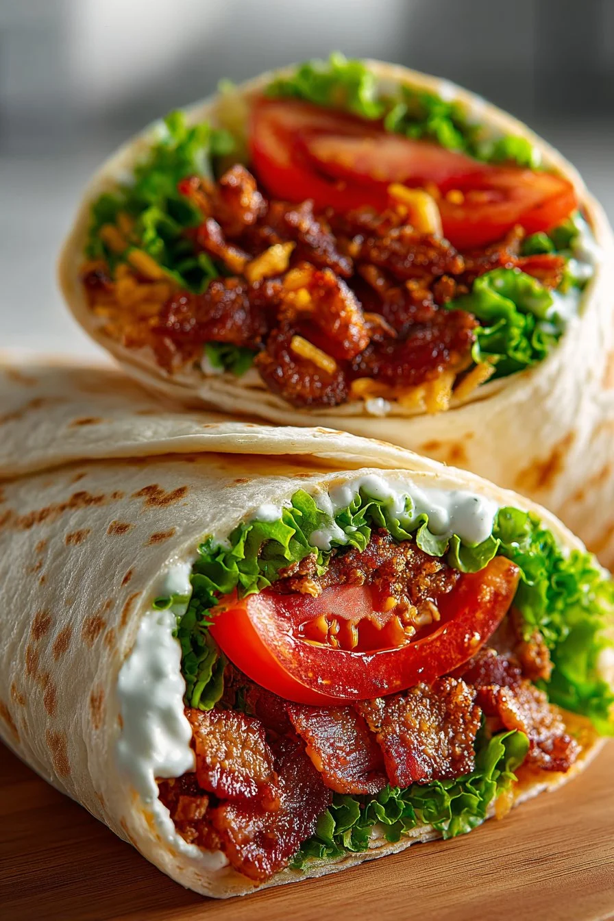 Healthy BLT Wraps with Secret Sauce