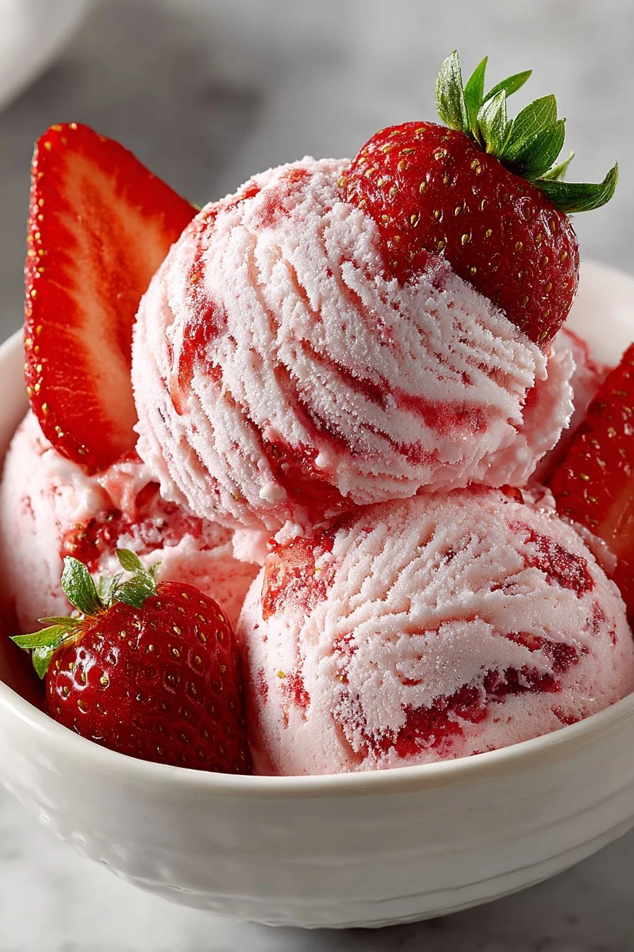 Homemade Strawberry Ice Cream