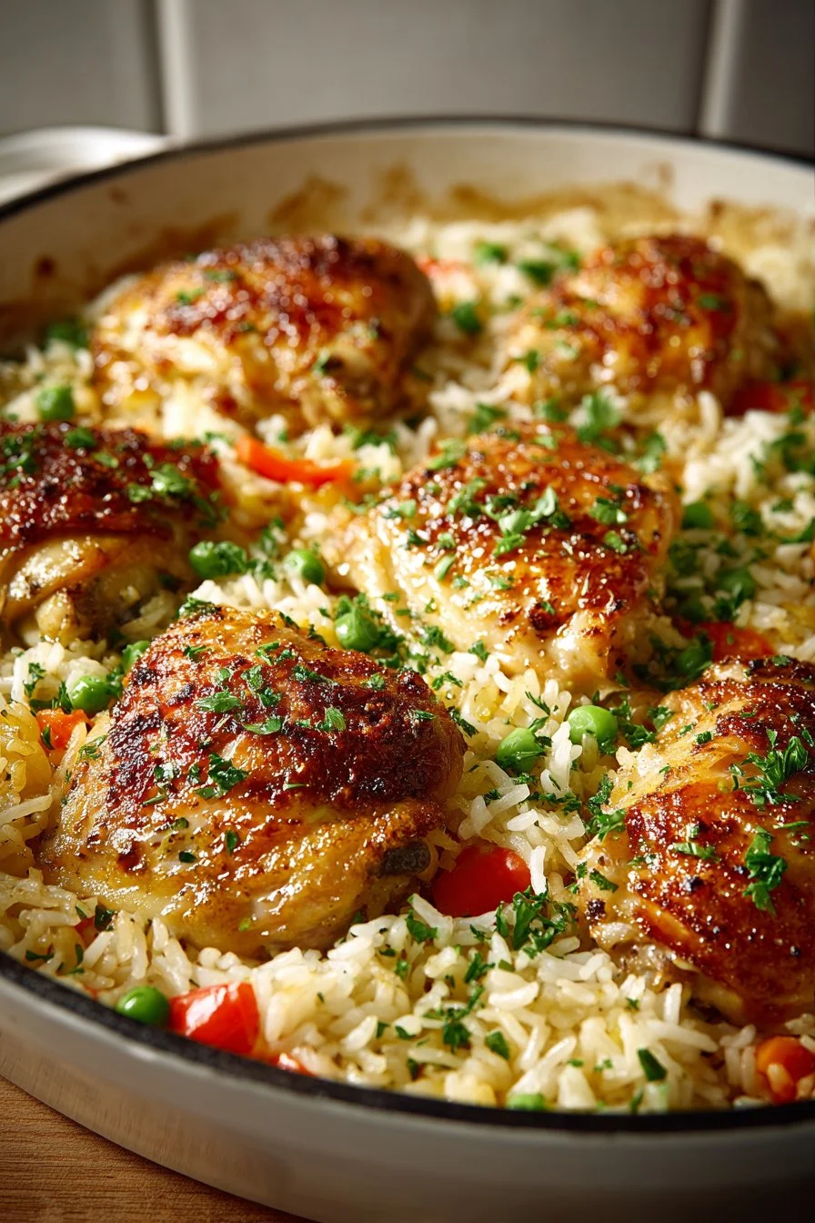 Old Fashioned Chicken and Rice Bake