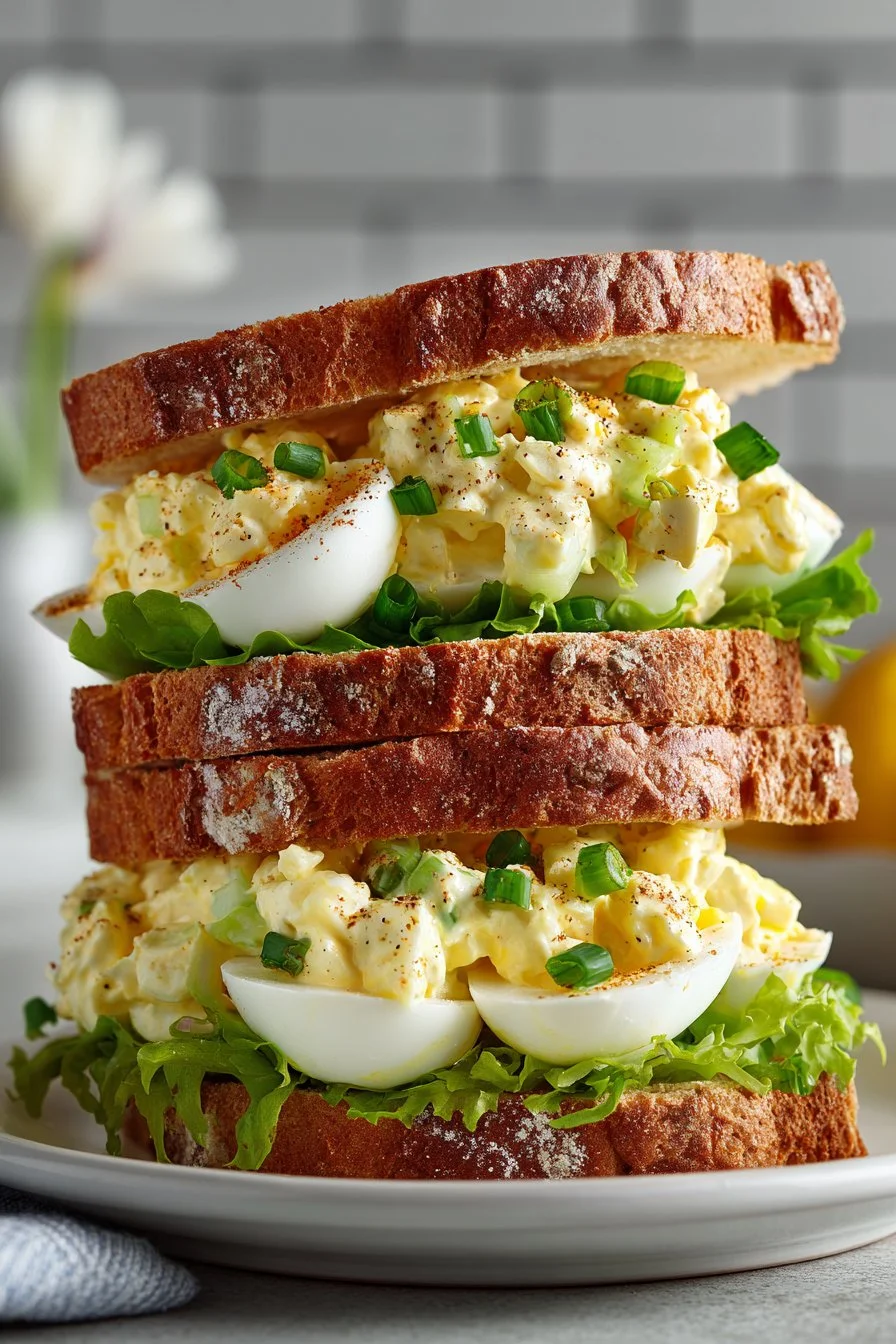 Old Fashioned Creamy Egg Salad Sandwiches