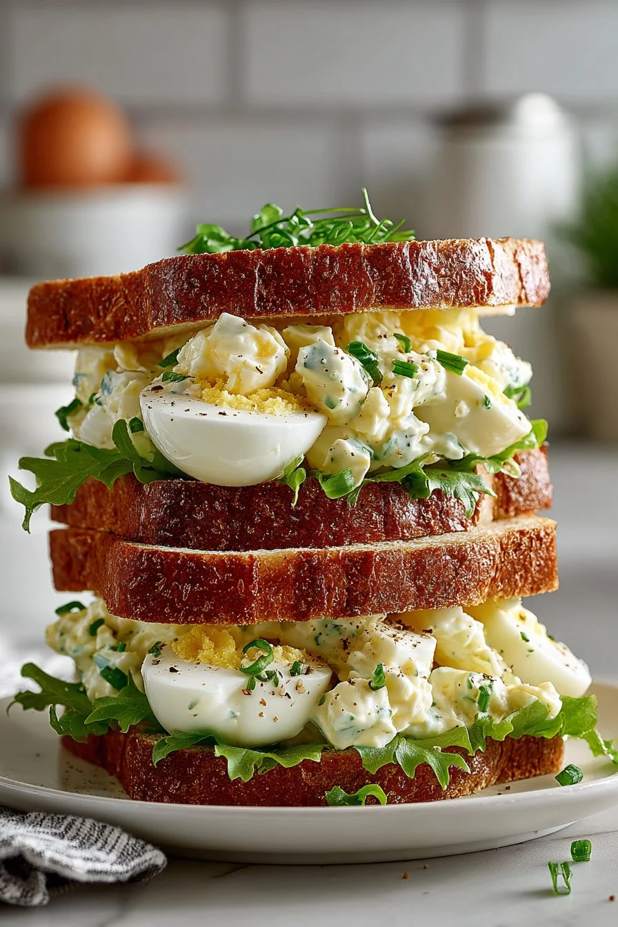 Old Fashioned Creamy Egg Salad Sandwiches