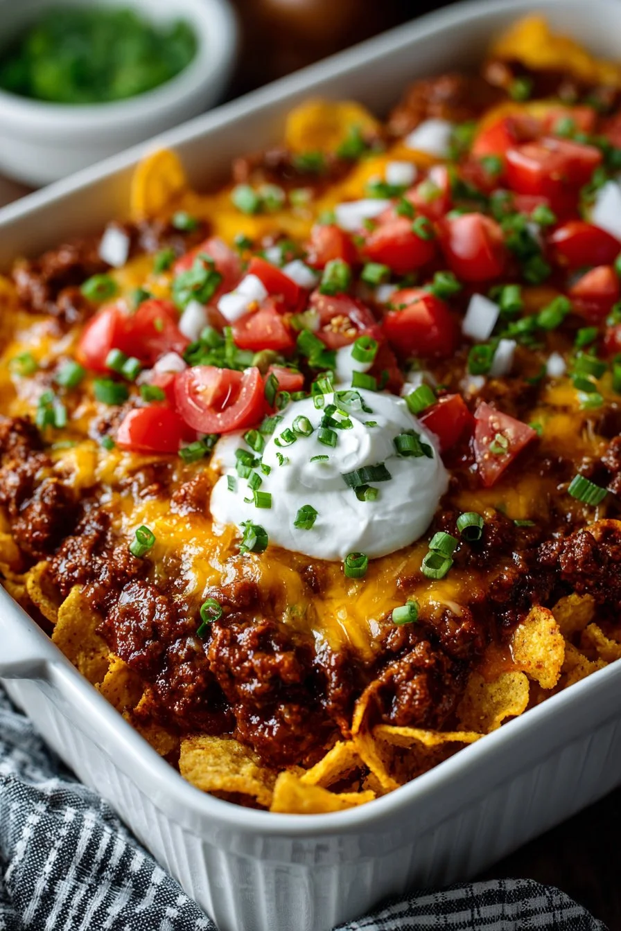 Old Fashioned Frito Pie Casserole with Chili