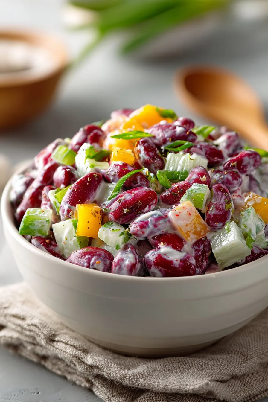 Old Fashioned Kidney Bean Salad with Mayonnaise