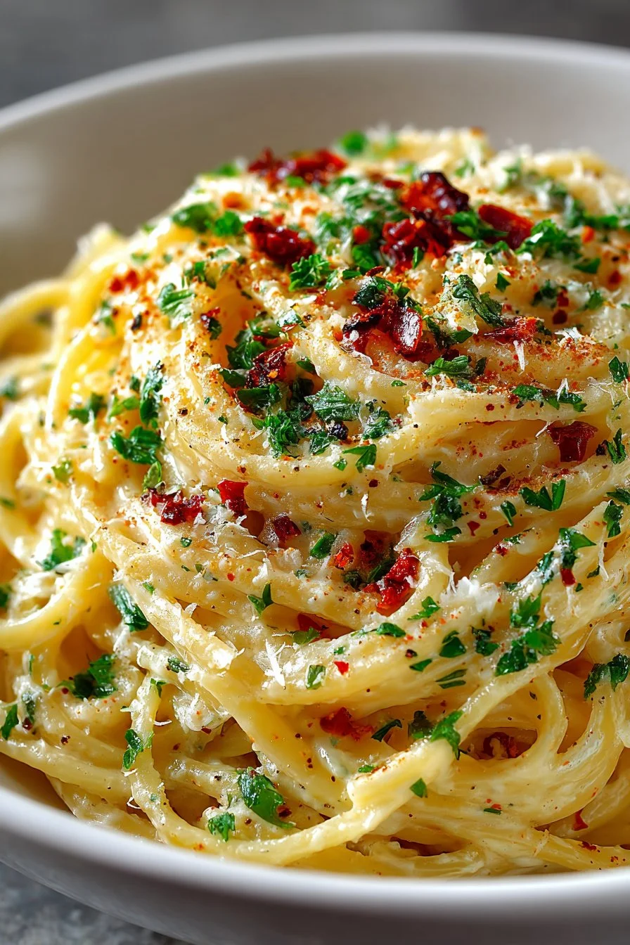 One Pot Creamy Garlic Pasta