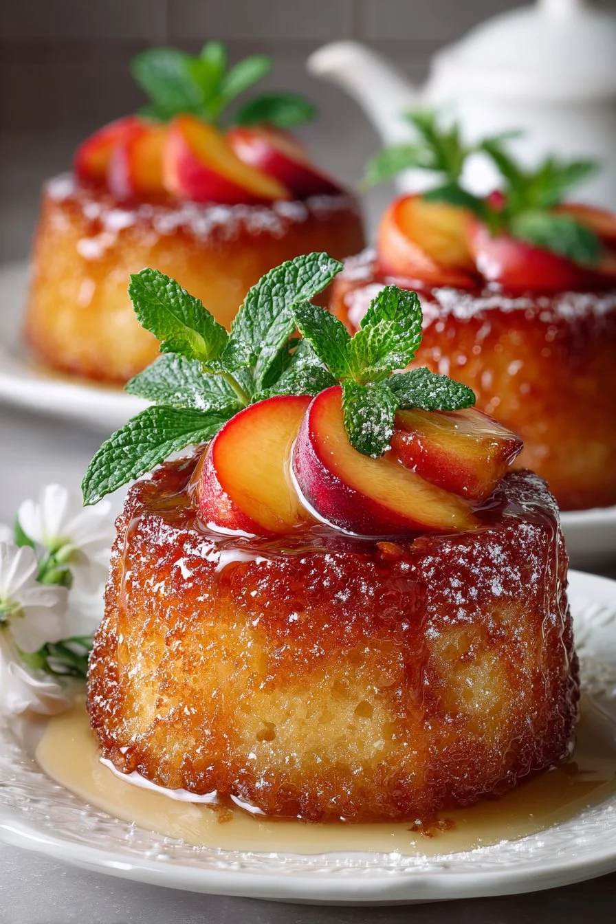 Peach Upside Down Mini Cakes