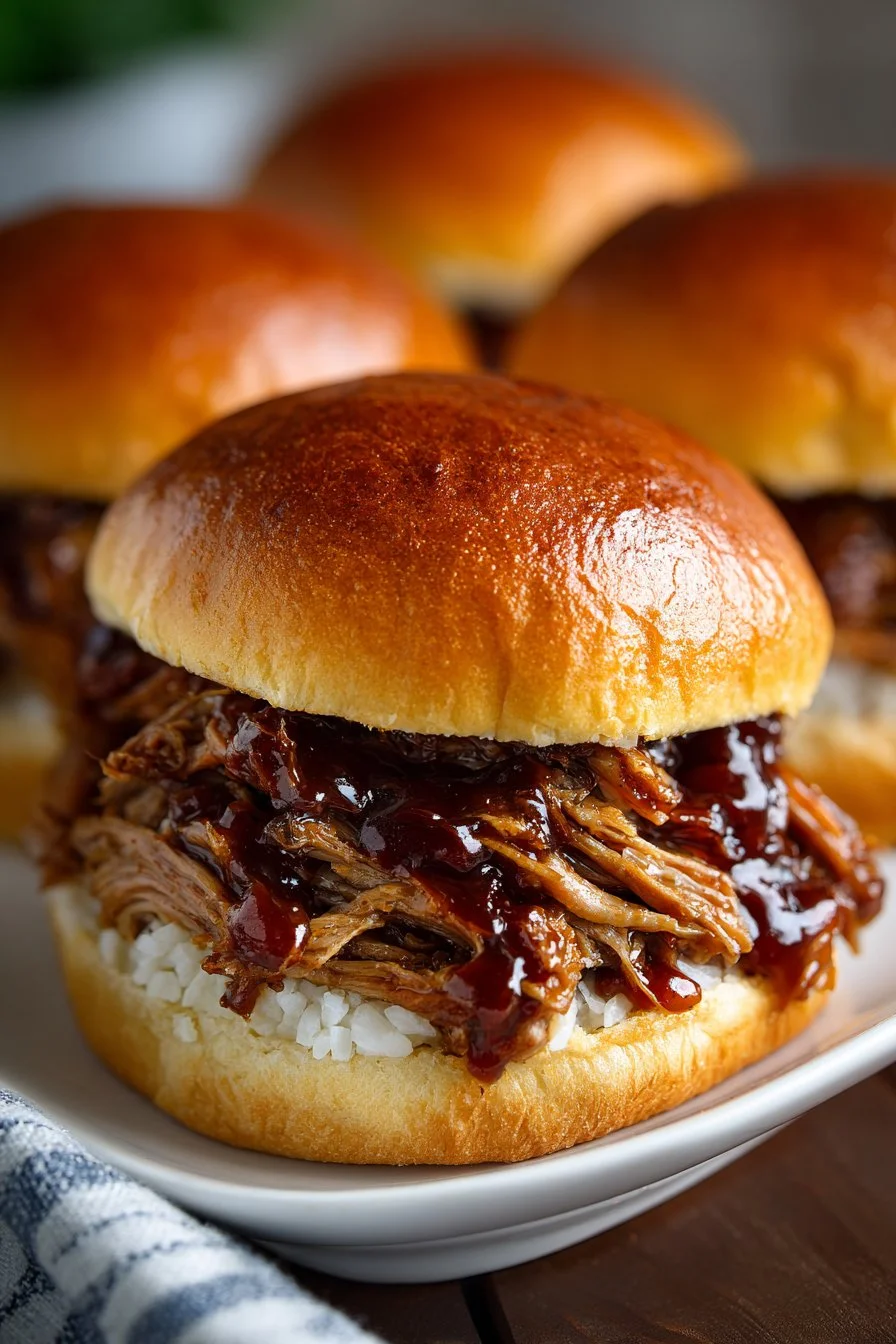 Slow Cooker Dr Pepper Pulled Pork Sandwiches