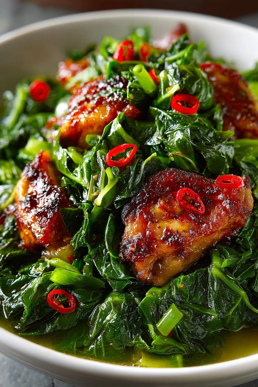 Traditional Southern Collard Greens with Turkey Wings