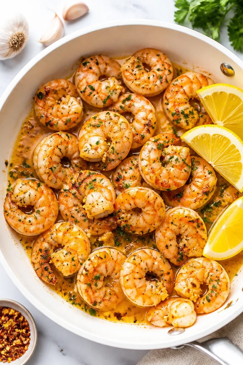 15 Minute Garlic Butter Shrimp Skillet