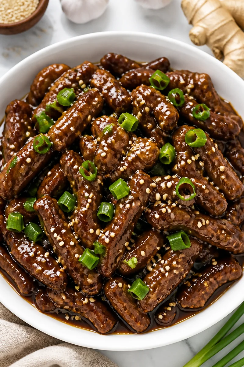 20 Minute Sticky Sesame Beef Skillet