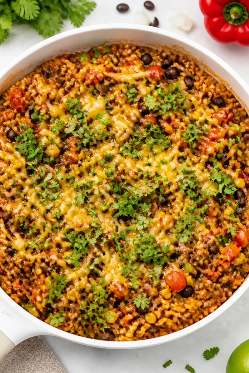 30 Minute Ground Beef Taco Skillet