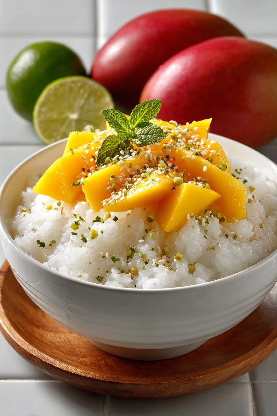 Authentic Thai Coconut Mango Sticky Rice