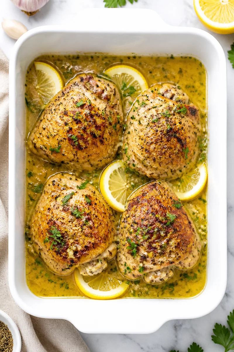 Baked Greek Lemon Chicken Mediterranean Diet Recipes