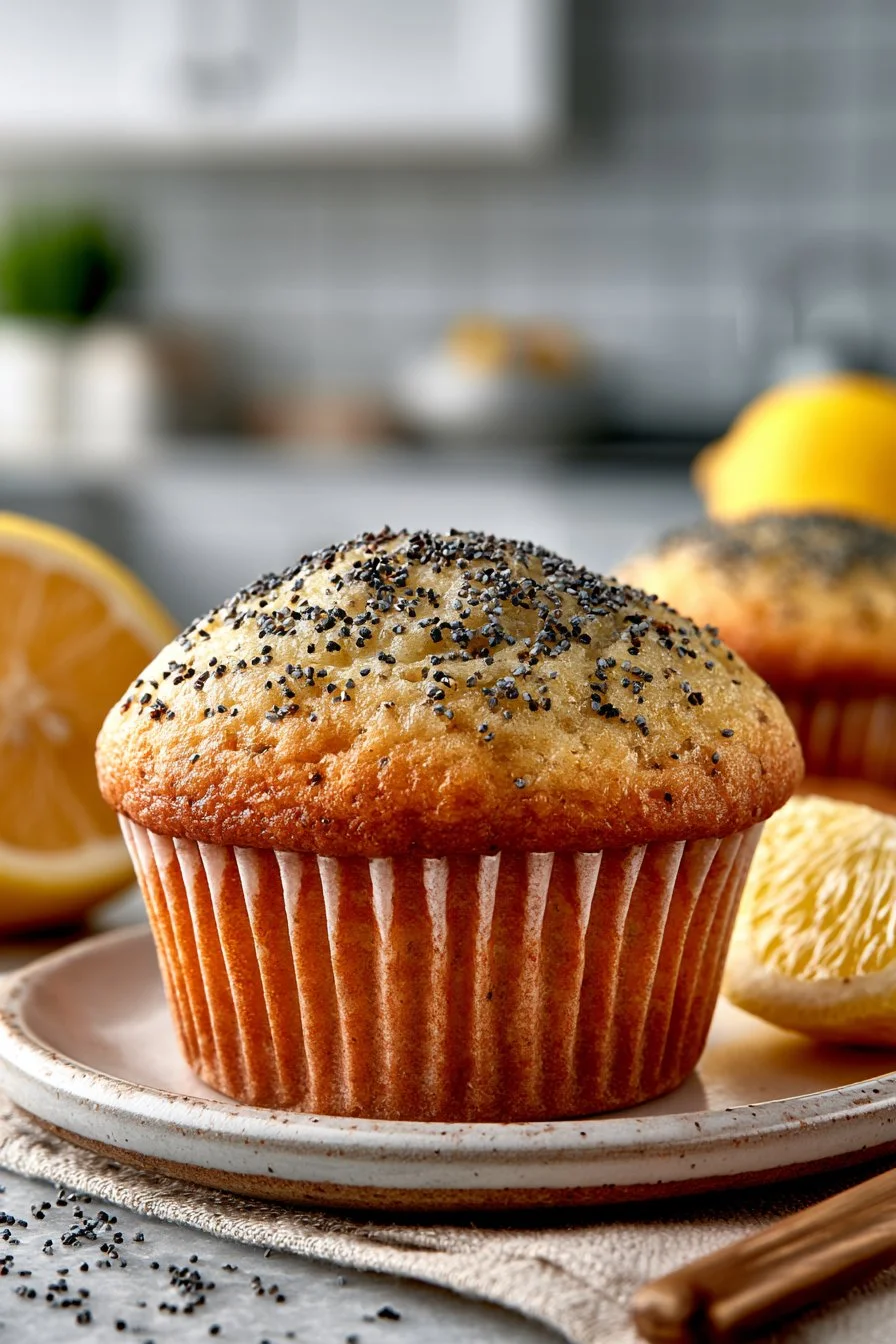 Bakery Style Lemon Poppyseed Muffin