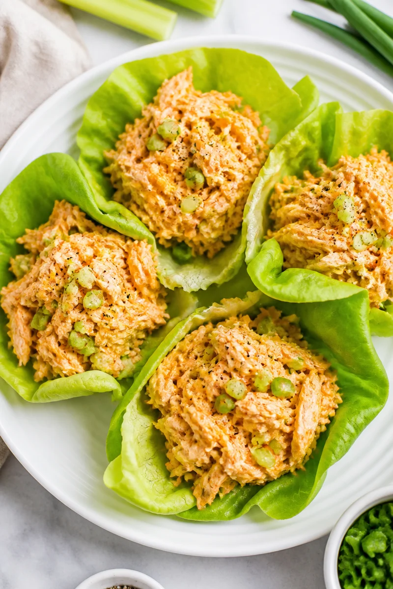 Buffalo Chicken Salad Lettuce Wrap