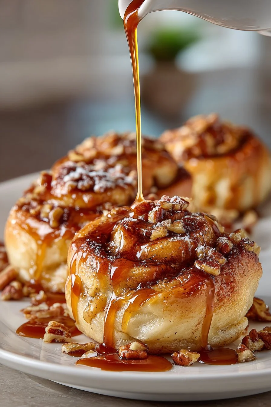 Caramel Pecan Apple Dumpling with Crescent Rolls