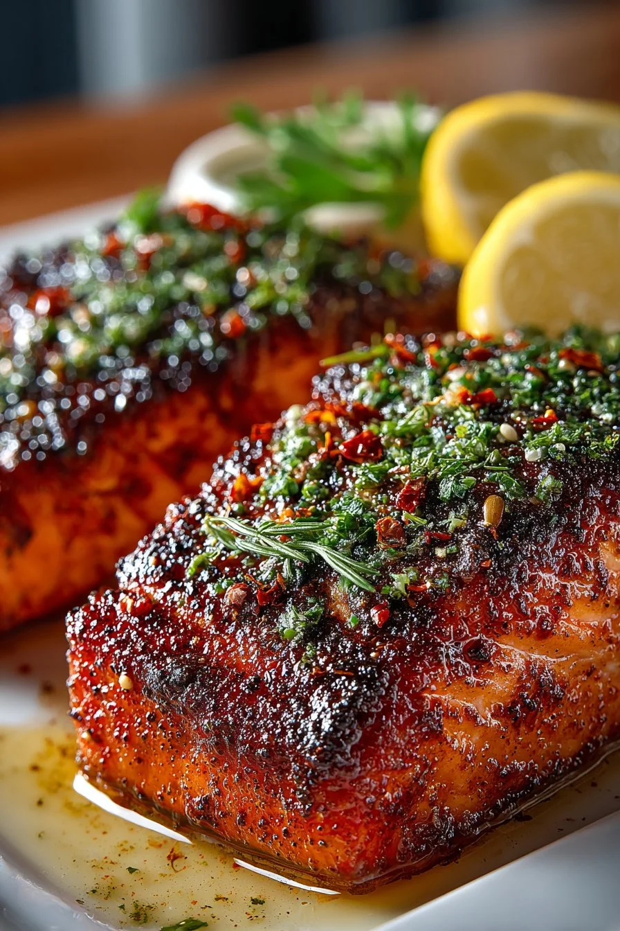 Cast Iron Blackened Sockeye Salmon