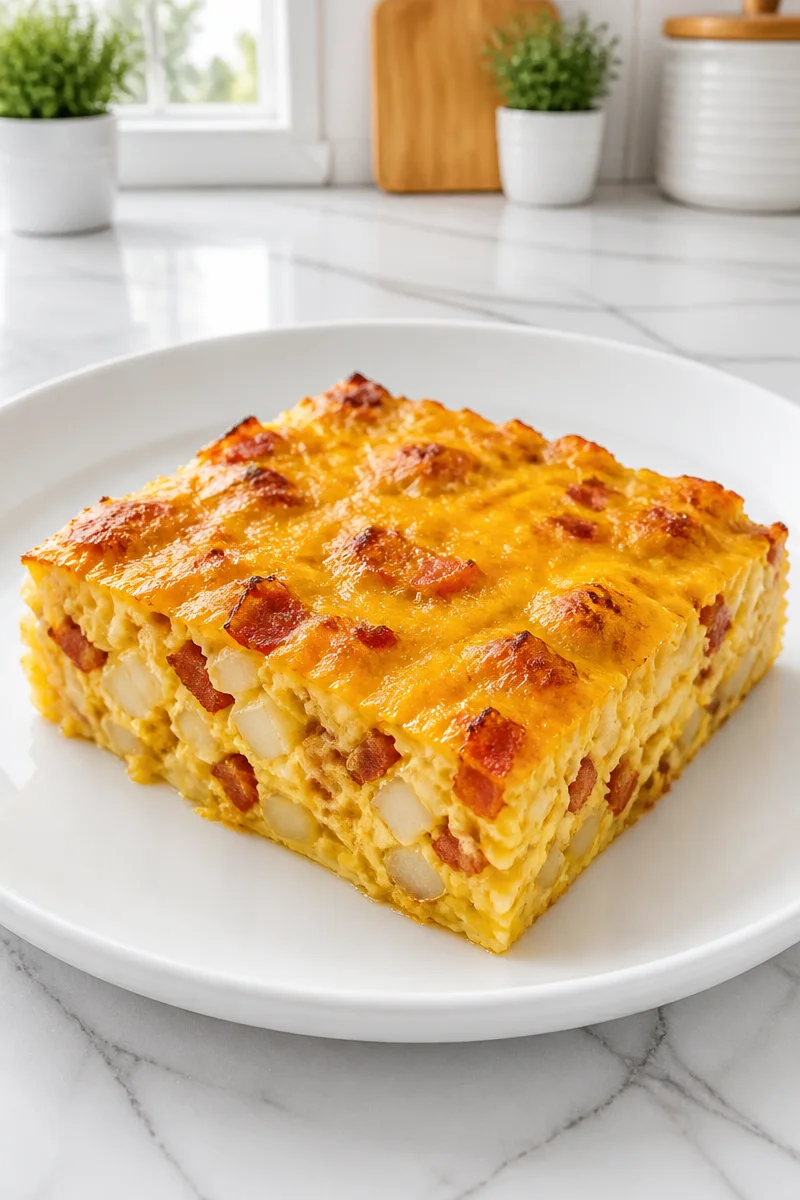 Cheesy Hashbrown And Turkey Bacon Breakfast Casserole Cheesy Hashbrown And Turkey Bacon Breakfast Casserole