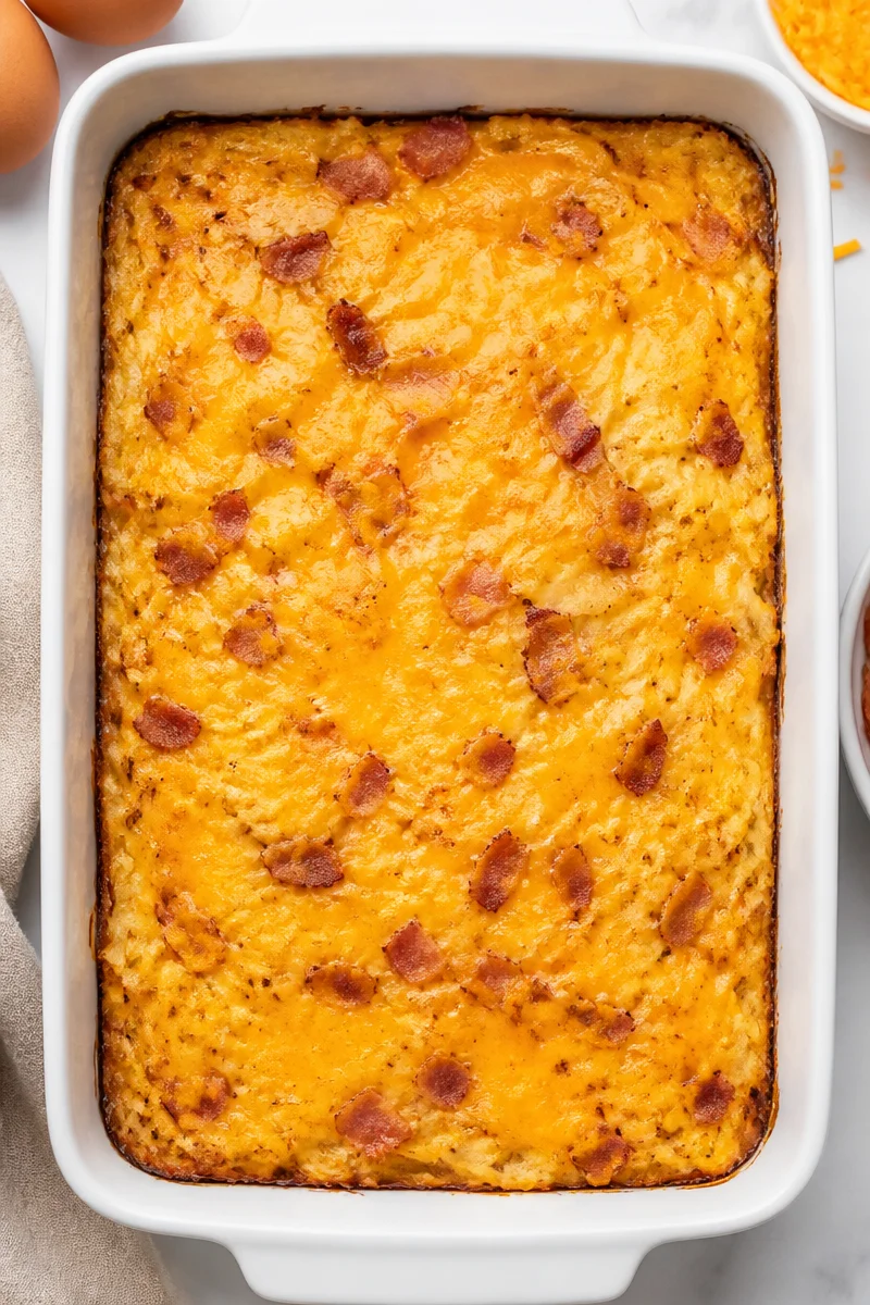 Cheesy Hashbrown And Turkey Bacon Breakfast Casserole Cheesy Hashbrown And Turkey Bacon Breakfast Casserole