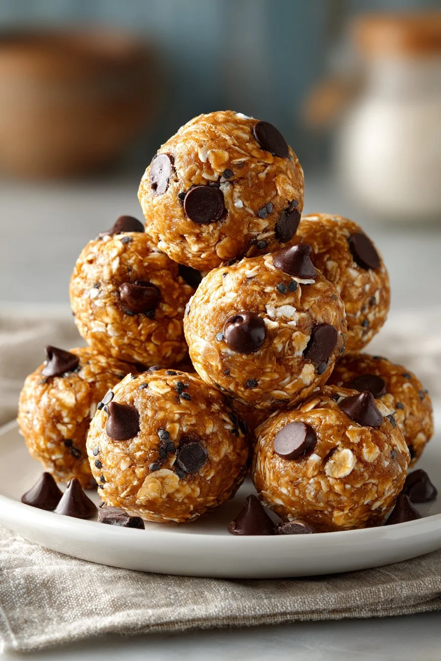 Chewy Peanut Butter Oatmeal Protein Balls