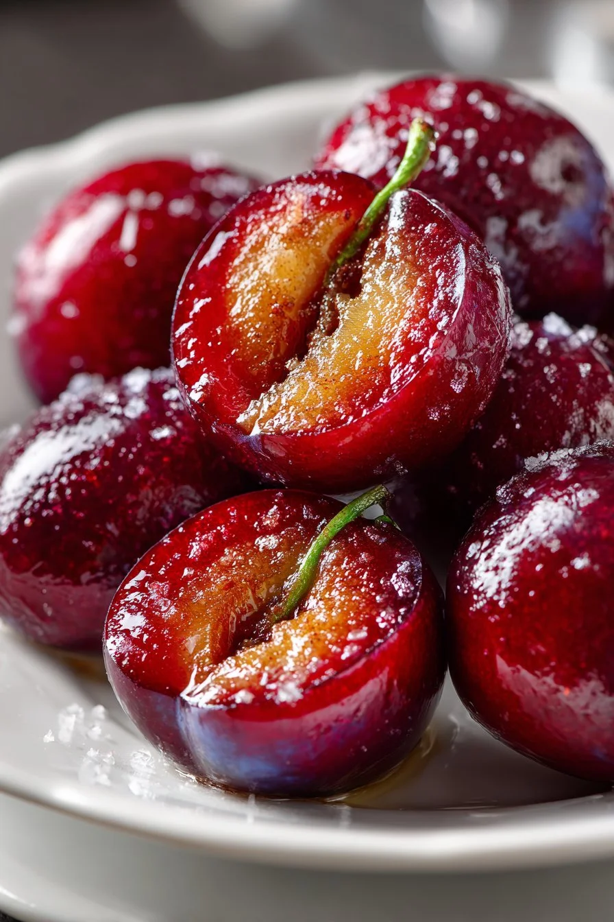 Classic Cinnamon Baked Plum Dessert