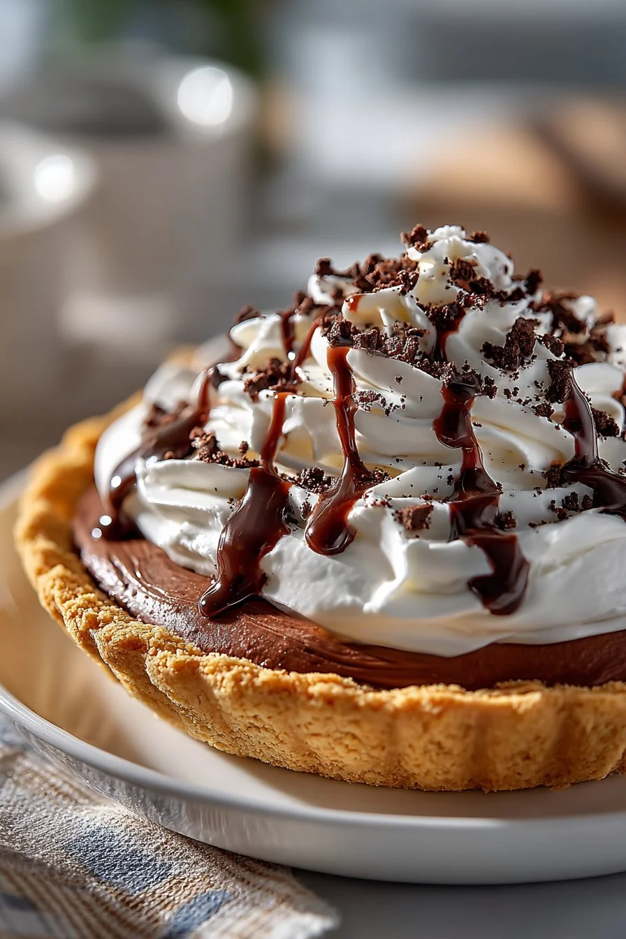 Classic No Bake Chocolate Ice Cream Pie