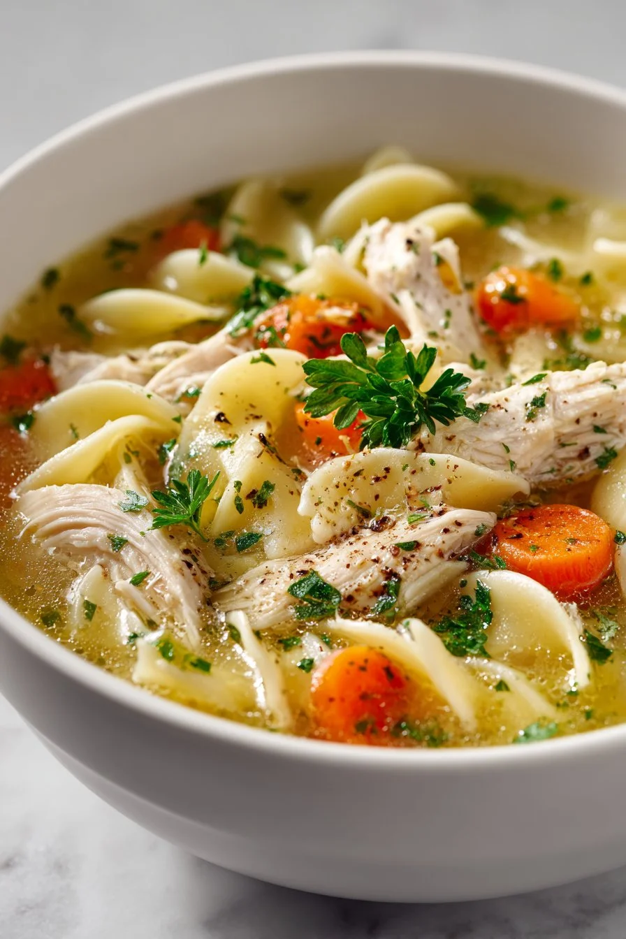 Classic Stovetop Homestyle Chicken Noodle Soup