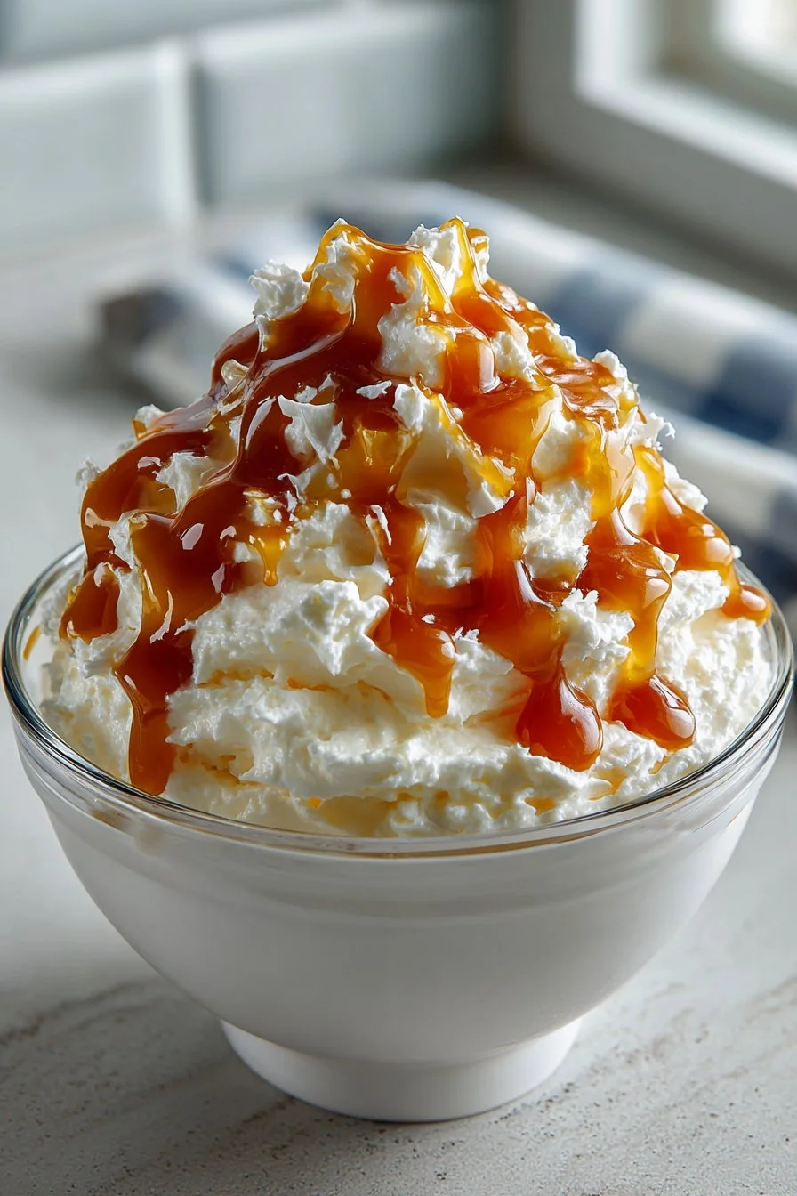 Delicious caramel apple dip made with a creamy cream cheese base