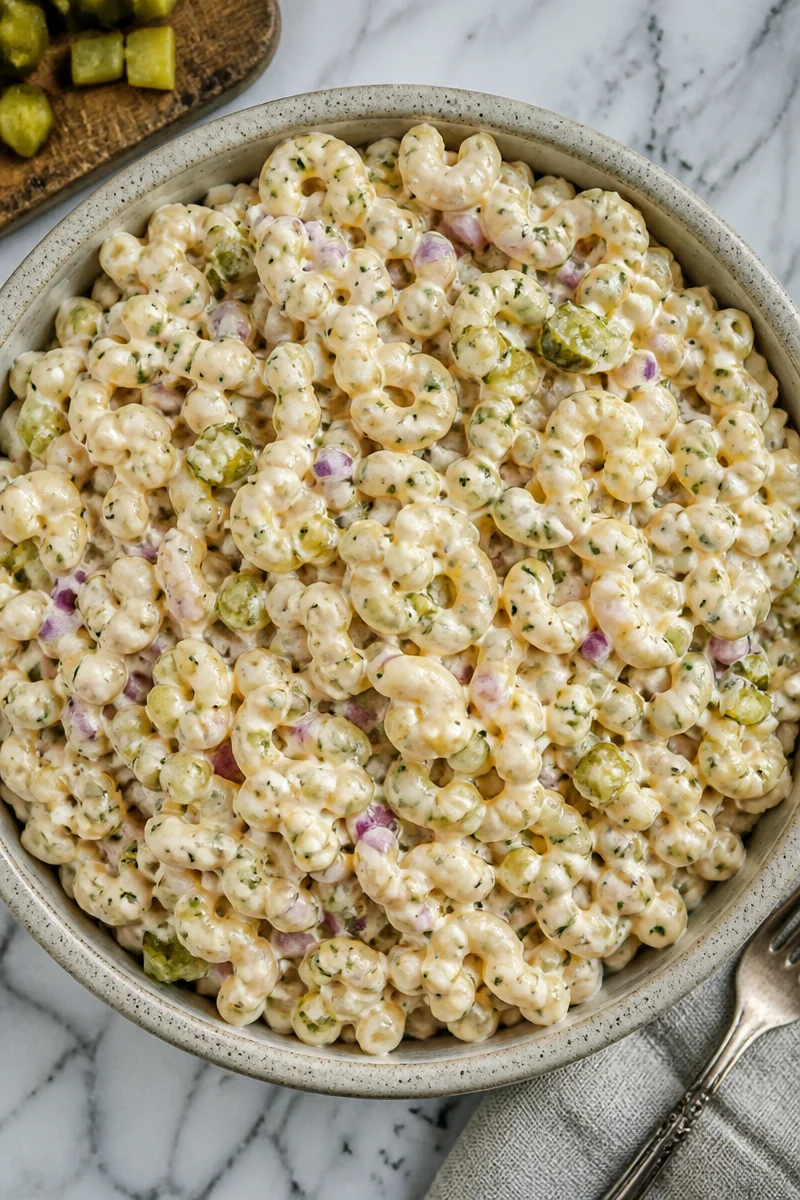 Creamy Dill Pickle Pasta Salad Recipe