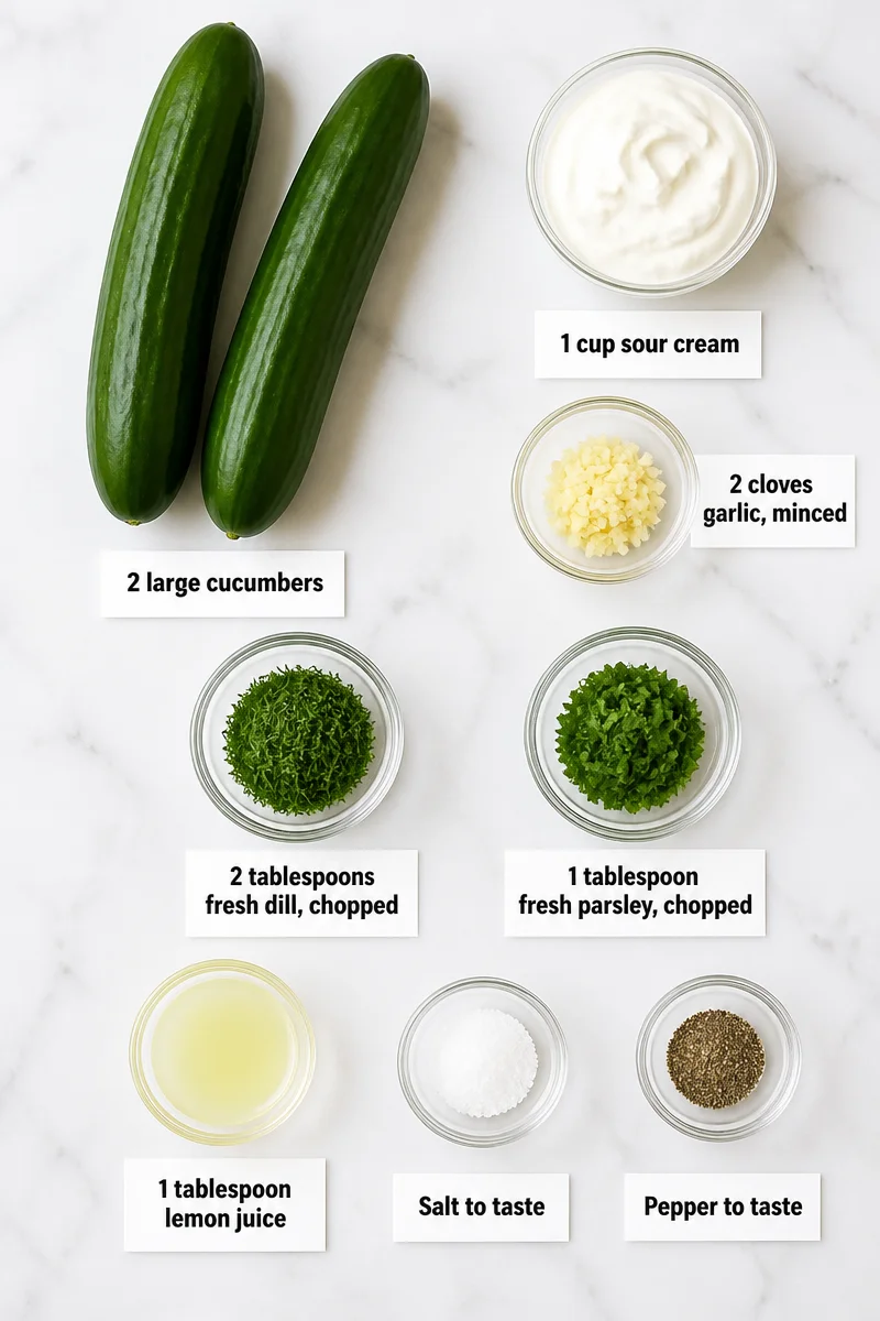 Creamy Garlic Herb Cucumber Salad Recipes