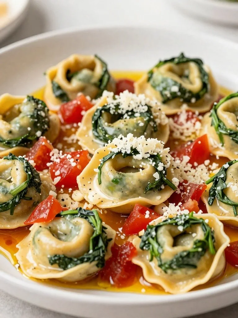 Creamy Tomato Spinach Tortellini Recipe